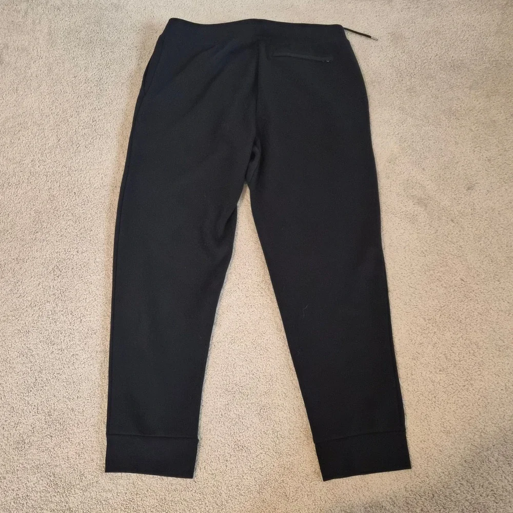 Polo Ralph Lauren Mens Large Tall Double Knit Joggers Black Sweatpant Loungewear